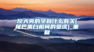 反犬旁的字和什么有关(尾巴黑白相间的壁虎)_重复