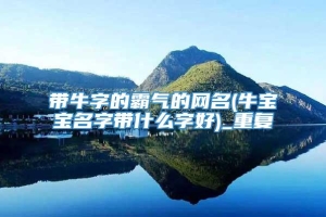 带牛字的霸气的网名(牛宝宝名字带什么字好)_重复