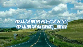 带廷字的男孩名字大全(带廷的字有哪些)_重复