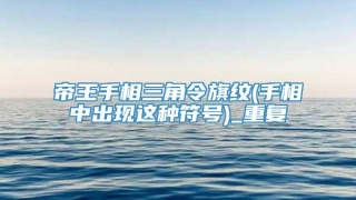 帝王手相三角令旗纹(手相中出现这种符号)_重复