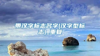 带汉字标志名字(汉字型标志)_重复