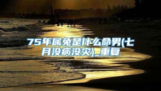 75年属兔是什么命男(七月没病没灾)_重复