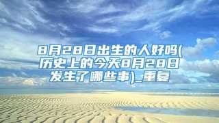 8月28日出生的人好吗(历史上的今天8月28日发生了哪些事)_重复