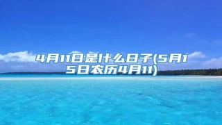 4月11日是什么日子(5月15日农历4月11)