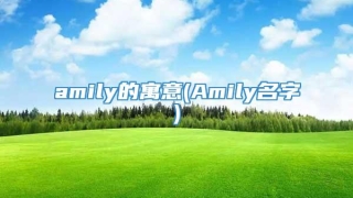 amily的寓意(Amily名字)