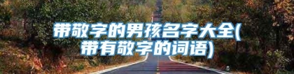 带敬字的男孩名字大全(带有敬字的词语)