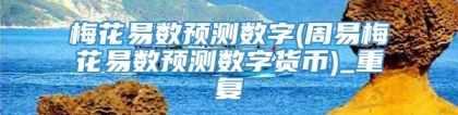 梅花易数预测数字(周易梅花易数预测数字货币)_重复