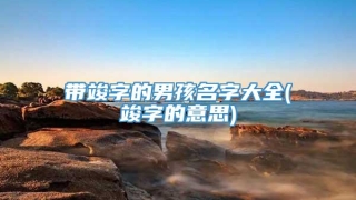 带竣字的男孩名字大全(竣字的意思)