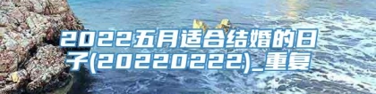 2022五月适合结婚的日子(20220222)_重复