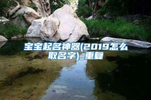 宝宝起名神器(2019怎么取名字)_重复