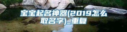 宝宝起名神器(2019怎么取名字)_重复