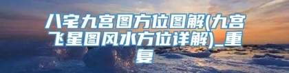 八宅九宫图方位图解(九宫飞星图风水方位详解)_重复