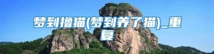 梦到撸猫(梦到养了猫)_重复