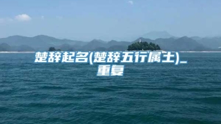 楚辞起名(楚辞五行属土)_重复