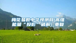 梅花易数中华预测网(高维能量“投影”破解)_重复