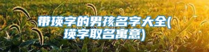 带瑛字的男孩名字大全(瑛字取名寓意)