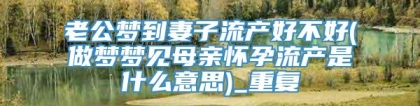 老公梦到妻子流产好不好(做梦梦见母亲怀孕流产是什么意思)_重复