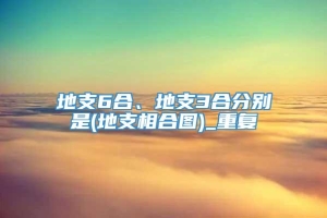 地支6合、地支3合分别是(地支相合图)_重复