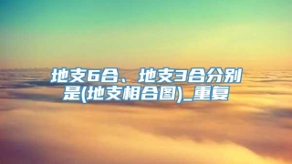 地支6合、地支3合分别是(地支相合图)_重复