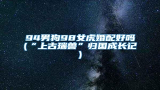 94男狗98女虎婚配好吗(“上古瑞兽”归国成长记)