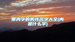 带冉字的男孩名字大全(冉是什么字)