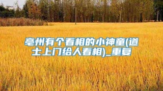亳州有个看相的小神童(道士上门给人看相)_重复