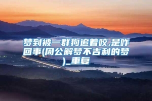 梦到被一群狗追着咬,是咋回事(周公解梦不吉利的梦)_重复