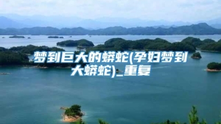 梦到巨大的蟒蛇(孕妇梦到大蟒蛇)_重复