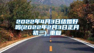 2022年4月3日结婚好吗(2022年2月3日正月初三)_重复