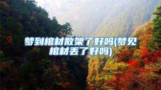 梦到棺材散架了好吗(梦见棺材丢了好吗)