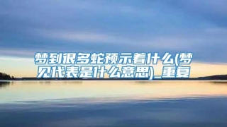 梦到很多蛇预示着什么(梦见代表是什么意思)_重复