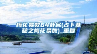 梅花易数64卦名(占卜基础之梅花易数)_重复