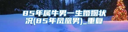 85年属牛男一生婚姻状况(85年凤凰男)_重复