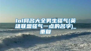 lol网名大全男生骚气(英雄联盟骚气一点的名字)_重复