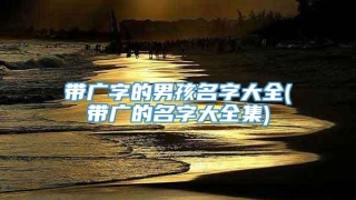 带广字的男孩名字大全(带广的名字大全集)
