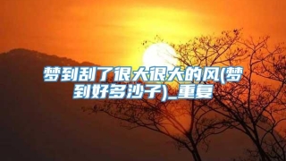 梦到刮了很大很大的风(梦到好多沙子)_重复