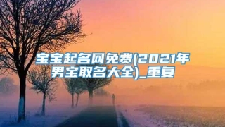 宝宝起名网免费(2021年男宝取名大全)_重复