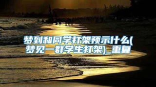 梦到和同学打架预示什么(梦见一群学生打架)_重复