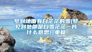 梦到地面有白茫茫的雪(梦见到处都是白雪茫茫一片什么意思)_重复