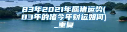 83年2021年属猪运势(83年的猪今年财运如何)_重复