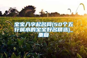 宝宝八字起名网(50个五行属水的宝宝好名精选)_重复