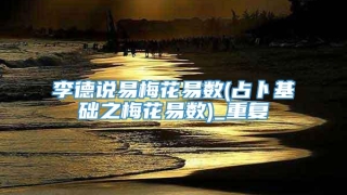 李德说易梅花易数(占卜基础之梅花易数)_重复