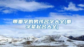 带垂字的男孩名字大全(垂字辈起名大全)