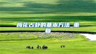 梅花占卦的基本方法_重复