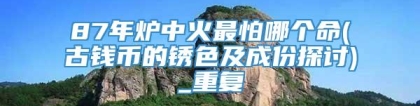 87年炉中火最怕哪个命(古钱币的锈色及成份探讨)_重复
