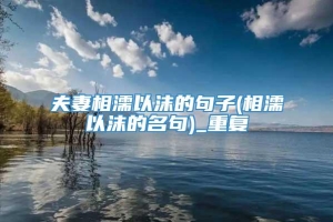 夫妻相濡以沫的句子(相濡以沫的名句)_重复