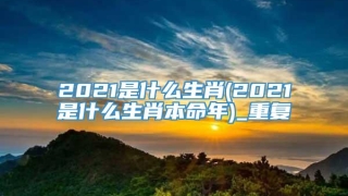 2021是什么生肖(2021是什么生肖本命年)_重复