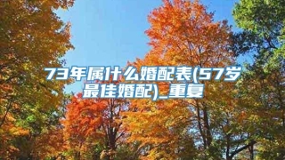 73年属什么婚配表(57岁最佳婚配)_重复