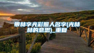 带赫字光彩照人名字(光赫赫的意思)_重复