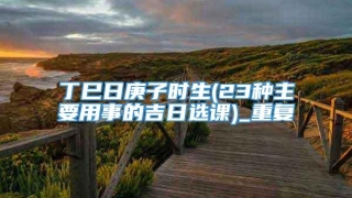 丁巳日庚子时生(23种主要用事的吉日选课)_重复